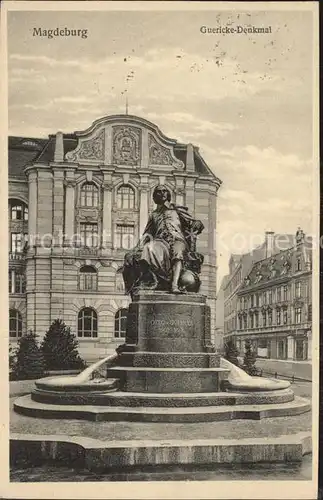 Magdeburg Guericke Denkmal Kat. Magdeburg