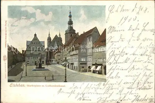 Eisleben Marktplatz Lutherdenkmal Kat. Eisleben