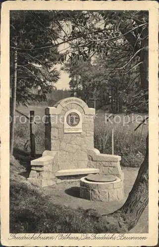 Friedrichsbrunn Harz Friedrichsbrunnen Kat. Friedrichsbrunn