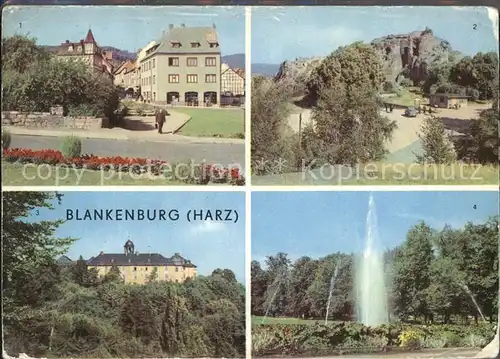 Blankenburg Harz Luenertor Schloss Burg Regenstein Thiepark Springbrunnen  Kat. Blankenburg