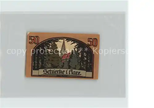 Schierke Harz Goethes Faust 50 Pfennig Kat. Schierke Brocken