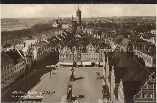 Wittenberg Lutherstadt Blick von Stadtkirche  Kat. Wittenberg