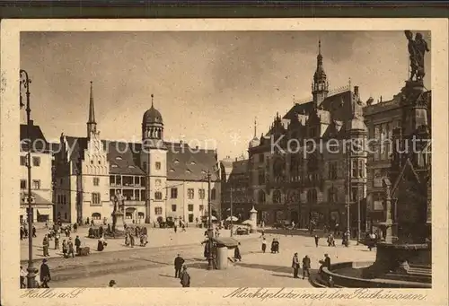 Halle Saale Marktplatz Rathaeuser Kat. Halle