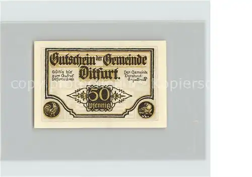 Ditfurt So kam der Steuertag heran 50 Pfennig Kat. Ditfurt