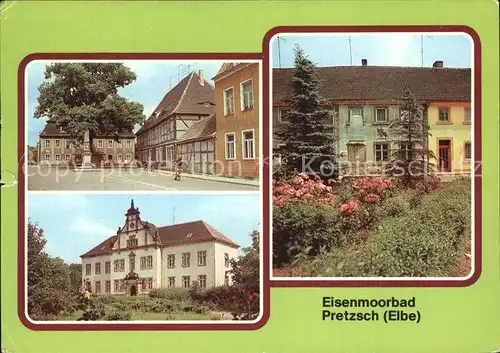 Pretzsch Elbe Markt Kinderheim Adolf Reichwein ehemals Schloss Stadtbibliothek Kat. Bad Schmiedeberg