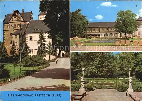 Pretzsch Elbe Eisenmoorbad Kuranlagen Kulturhaus Kinderheim ehemals Schloss Kat. Bad Schmiedeberg