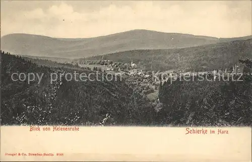 Schierke Harz Blick von Helenenruhe Kat. Schierke Brocken