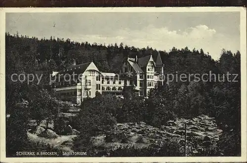 Schierke Harz Sanatorium Kat. Schierke Brocken