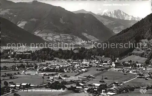 Bruck Grossglocknerstrasse Panorama mit Schloss Fischhorn Kat. Bruck an der Grossglocknerstrasse