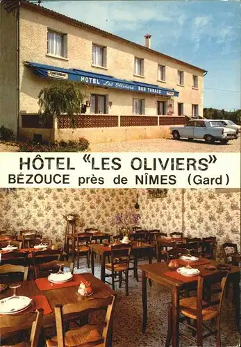 Bezouce Hotel Les Oliviers Gaststube Kat. Bezouce
