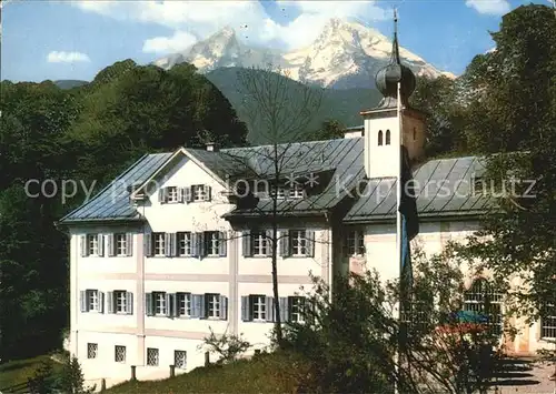 Berchtesgaden Lehrerheim Schloss Fuerstenstein mit Watzmann Kat. Berchtesgaden