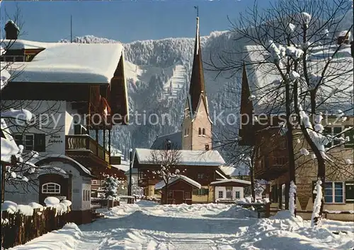 Bayrischzell Dorfpartie Kirche Kat. Bayrischzell