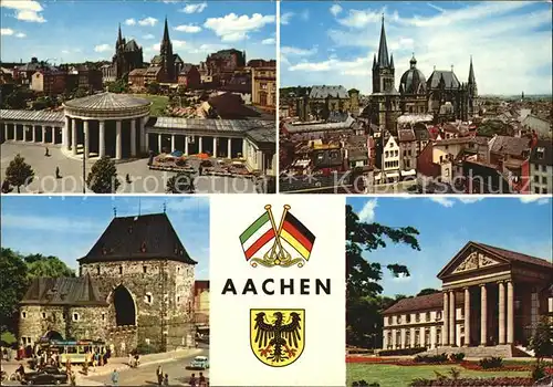 Aachen Dom Rathaus Elisenbrunnen Marschiertor Theater Kat. Aachen