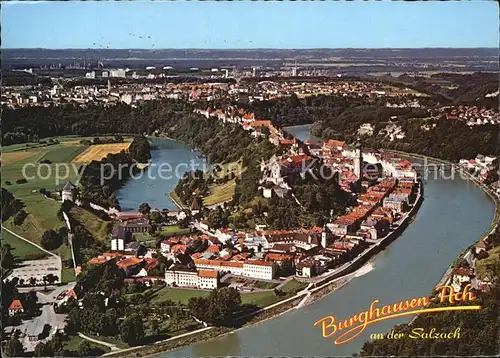 Burghausen Salzach Fliegeraufnahme Kat. Burghausen