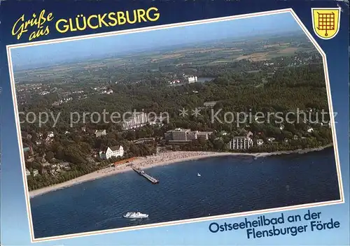 Gluecksburg Ostseebad Flensburger Foerde Fliegeraufnahme Kat. Gluecksburg (Ostsee)