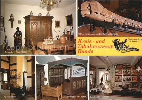 Buende Westfalen Dt Tabak und Zigarrenmuseum Tabagie Zahnwalschaedel Kueche Bauernmoebel Kraemerladen