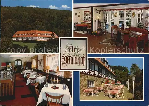 Bad Eilsen Hotel Der Waldhof Halle Gastraum Terrasse Kat. Bad Eilsen