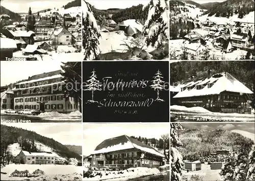 Todtmoos Teilansichten Hotel Loewen Altes Schwarzwaldhaus Kurhotel Simon Gasthaus Maien Wehrawald Kat. Todtmoos