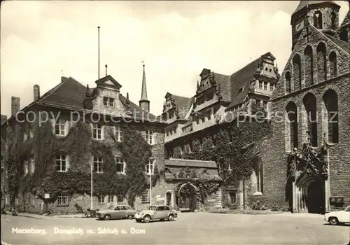 Merseburg Saale Domplatz mit Schloss und Dom Kat. Merseburg