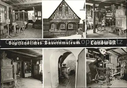Landwuest Vogtlaend Bauernmuseum Blockstube Russkueche Kammerwagen Kat. Markneukirchen