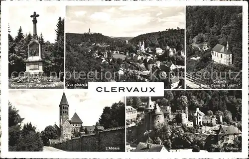 Clervaux Chapelle Monument du Kloeppelklich L Abbaye Chateau Kat. Clervaux