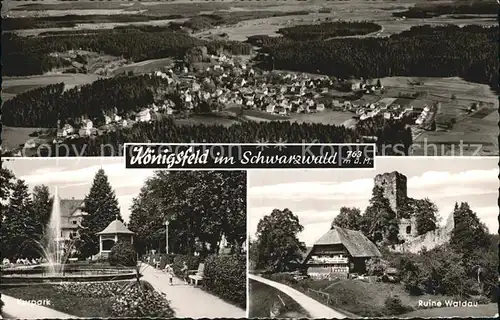 Koenigsfeld Schwarzwald Kurpark Ruine Walnau Kat. Koenigsfeld im Schwarzwald