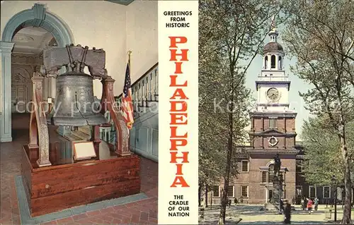 Philadelphia Pennsylvania Interpendence Hall The Liberty Bell Kat. Philadelphia