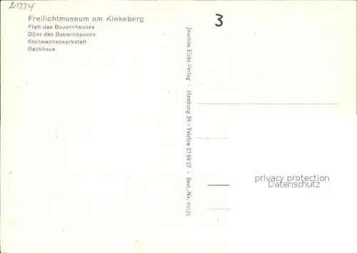 Ehestorf Harburg Freilichtmuseum am Kiekeberg Flett und Doenz des Bauernhauses Stellmacherwerkstatt Backhaus Kat. Rosengarten