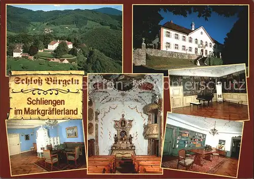 Schliengen Schloss Buergeln  Kat. Schliengen