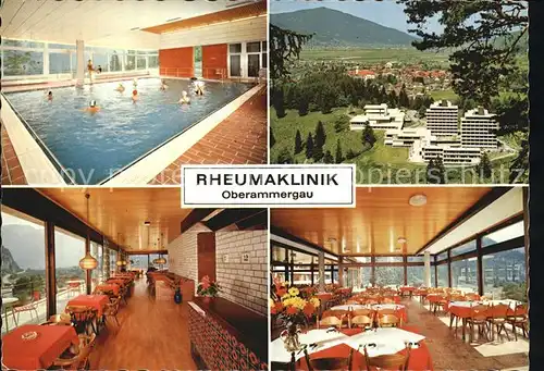 Oberammergau Rheumaklinik Hallenbad Speiseraum  Kat. Oberammergau