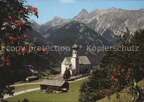 Bartholomaeberg Vorarlberg Blick gegen Zimba mit Kirche Kat. Bartholomaeberg