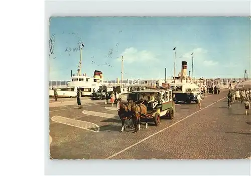 Norderney Nordseebad Ankunft am Hafen Kat. Norderney