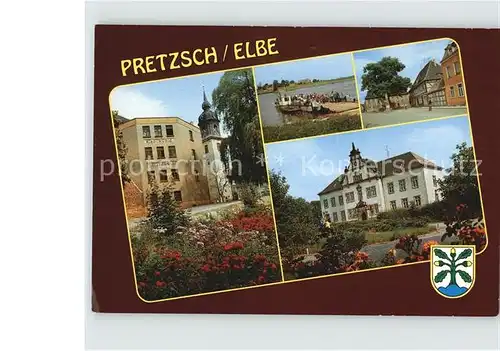 Pretzsch Elbe Faehre Schloss  Kat. Bad Schmiedeberg