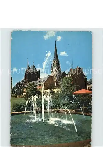 Aachen Elisenbrunnen mit Blick auf den Dom Kat. Aachen