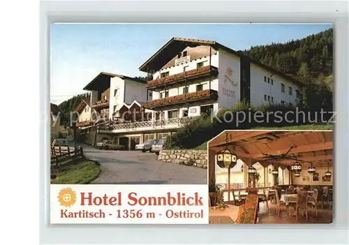 Kartitsch Hotel Sonnblick Panorama Aufklappkarte Kat. Kartitsch