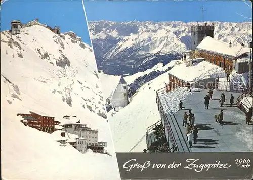 Zugspitze Muenchner Haus mit Schweizer  und Lechtaler Alpen Kat. Garmisch Partenkirchen