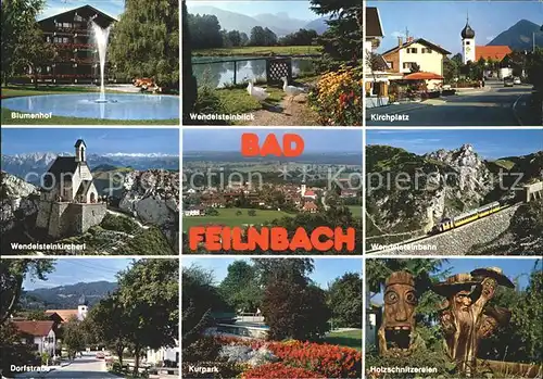 Bad Feilnbach Kirchenplatz Dorfstrasse Kurpark Wendelsteinkircherl Blumenhof Kat. Bad Feilnbach