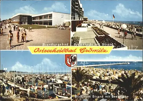 Groemitz Ostseebad Brandungsbad Promenade Strand Yachthafen Seebruecke /  /