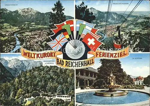 Bad Reichenhall Predigtstuhlbahn Kurpark Berggasthof Schroffen Kat. Bad Reichenhall