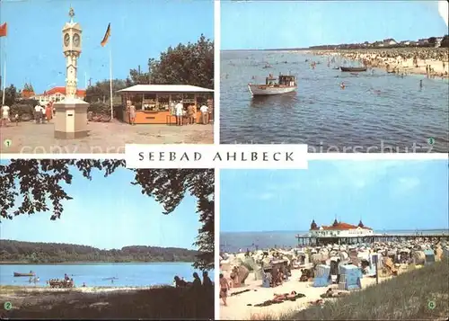 Ahlbeck Ostseebad Zugang zur Seebruecke Strand  Kat. Heringsdorf Insel Usedom