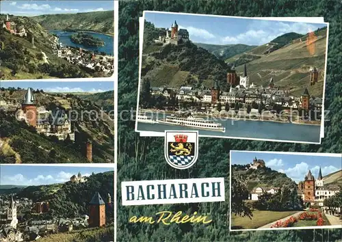 Bacharach Rhein Stadtansicht  Kat. Bacharach