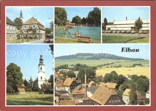 Eibau Freibad Sporthalle Am Kottmar Kirche Kat. Eibau
