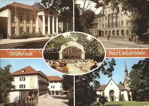 Bad Liebenstein Klubhaus Sanatorium Gefroi Musikpavillon Haus Elsee Evangelische Kirche Kat. Bad Liebenstein