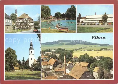 Eibau Freibad Sporthalle am Kottmar Kirche Kat. Eibau