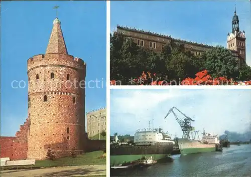 Szczecin Burg Hafen Kirche Kat. Szczecin Stettin