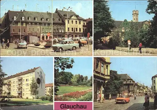 Glauchau Markt Schloss Forderglauchau Rosarium Kat. Glauchau
