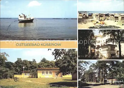 Koserow Ostseebad Usedom Fischkutter Bungalows Strand Kat. Koserow