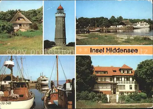 Insel Hiddensee Leubhtturm Hafen Fischerhaus Kat. Insel Hiddensee