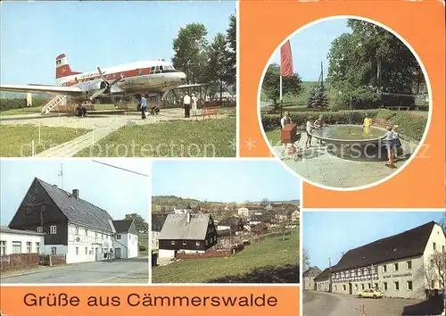 Caemmerswalde Flugzeug Brunnen Restaurants Kat. Neuhausen Erzgebirge