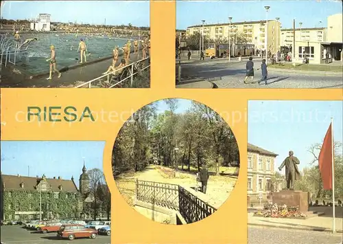 Riesa Sachsen Weida Stadtpark Lenindenkmal Kat. Riesa